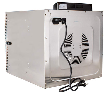 Beeketal 'BDA-15' Dörrautomat aus Edelstahl mit 10 Etagen, Zeitschaltuhr (max. 24h), einstellbarer Temperatur (30-90 °C) und LED Bedienfeld - Profi Gastro Dörrgerät inkl. 10 Einlegegitter